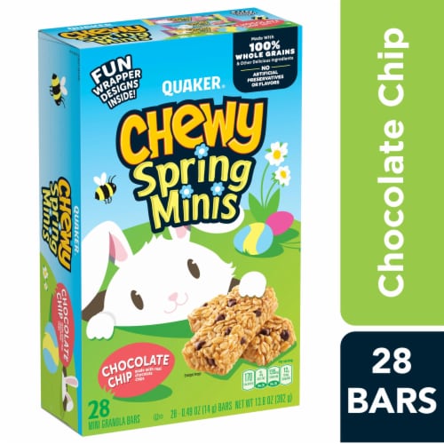 Quaker Chewy® Chocolate Chip Spring Granola Bars Perspective: front