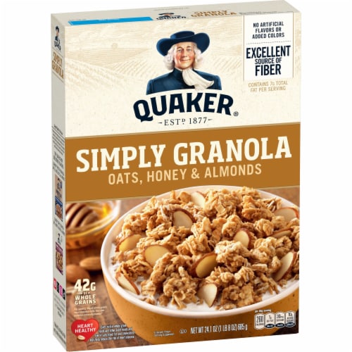 Quaker® Simply Oats Honey & Almonds Granola Perspective: front