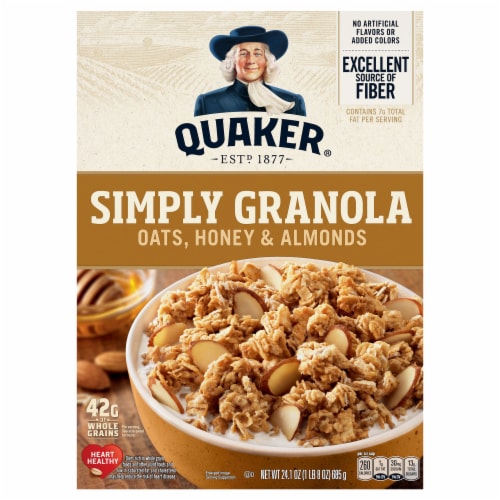 Quaker® Simply Oats Honey & Almonds Granola Perspective: front