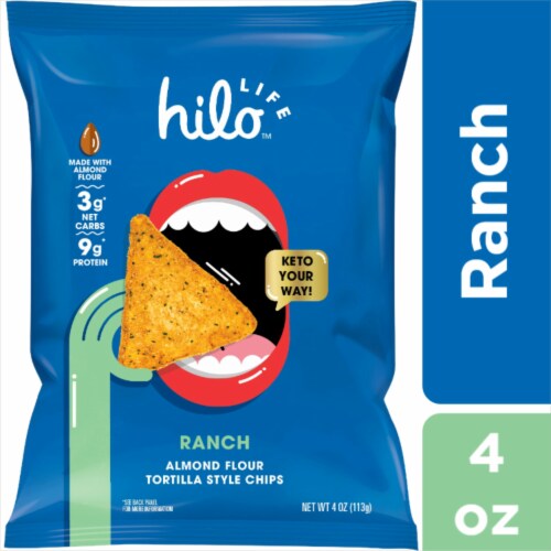 Hilo Life™ Ranch Almond Flour Tortilla Style Chips Perspective: front