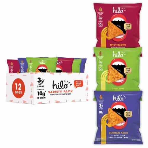 Hilo Life Chips Snacks Variety Perspective: front