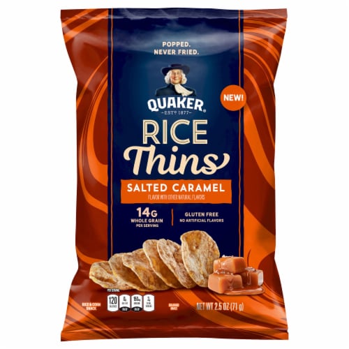 Quaker® Salted Caramel Rice Thins Perspective: front