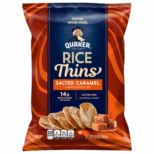 Quaker® Salted Caramel Rice Thins Perspective: front