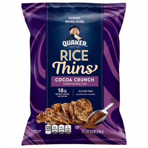 Quaker® Cocoa Crunch Rice Thins Perspective: front
