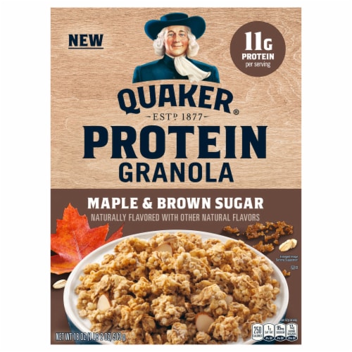 Quaker® Protein Maple & Brown Sugar Granola Perspective: front