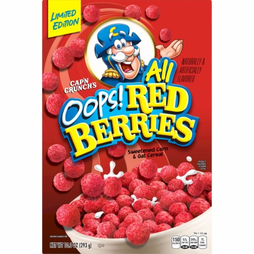 Cap'n Crunch Oops! All Red Berries Cereal, 10.3 oz - Fry’s Food Stores