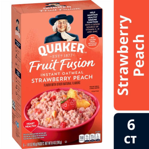 Quaker™ Fruit Fusion Strawberry Peach Instant Oatmeal