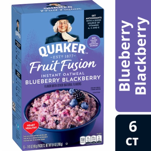 Quaker® Fruit Fusion Blueberry Blackberry Instant Oatmeal, 6 ct / 1.4 ...