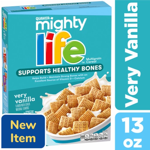 Quaker® Healthy Bones Very Vanilla Mighty Life® Cereal Perspective: front