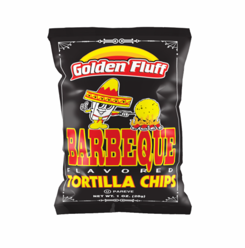 Golden Fluff BBQ Flavored Torilla Chips Perspective: front