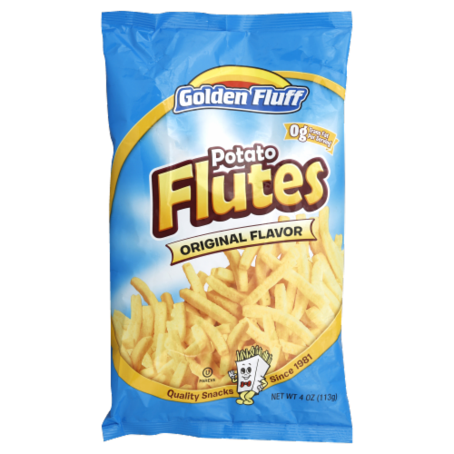 Golden Fluff Original Flavor Potato Flutes Perspective: front