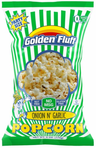 Golden Fluff Onion N' Garlic Popcorn Perspective: front