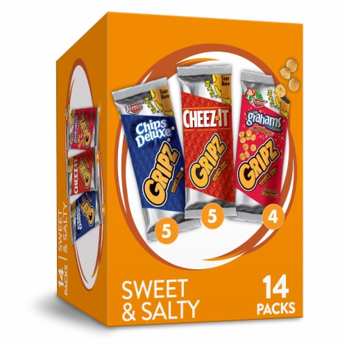 Keebler Gripz Variety Pack Cookies and Crackers Perspective: front