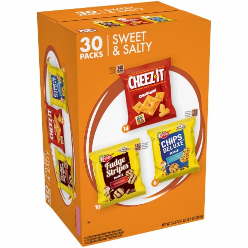 Keebler® Cookies and Cheeze-Itz® Baked Snack Crackers Sweet & Salty Snack Variety Pack Perspective: front