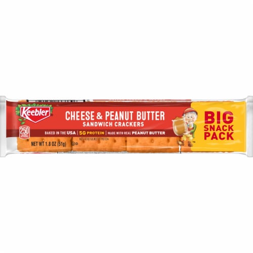 Keebler® Cheese and Peanut Butter Big Snack Pack Sandwich Snack Crackers Perspective: front