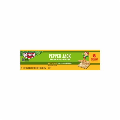 Keebler Pepper Jack Sandwich Cracker, 1.8 Ounce - 12 per pack -- 12 packs per case. Perspective: front