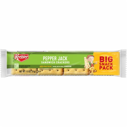 Kellogg's Keebler Pepper Jack Sandwich Crackers Big Snack Pack Perspective: front