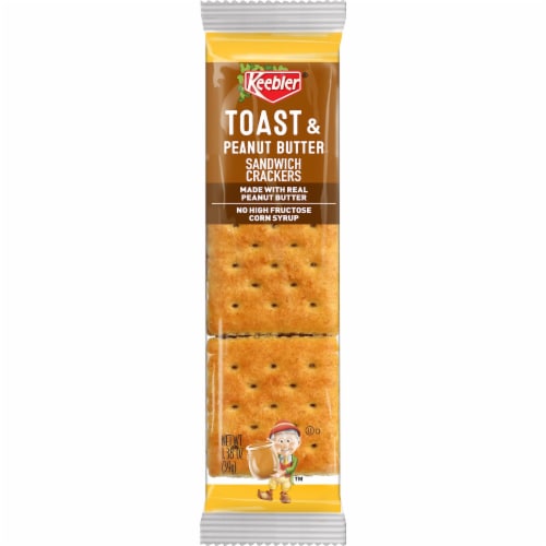 Keebler® Toast and Peanut Butter Sandwich Snack Crackers Perspective: front