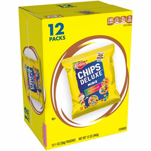 Keebler Chips Deluxe Rainbow M&M's Minis Cookies Packs Perspective: front
