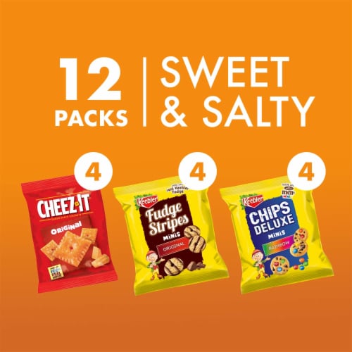 Keebler® Cookies and Cheez-It® Crackers Sweet & Salty Variety Snack Pack Perspective: front
