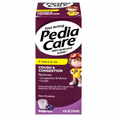 PediaCare Grape Cough & Congestion Children's Medicine Perspective: front