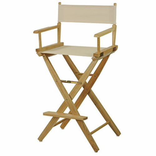 American Trails Extra-Wide Director's Chair, Bar Height, Natural Frame ...