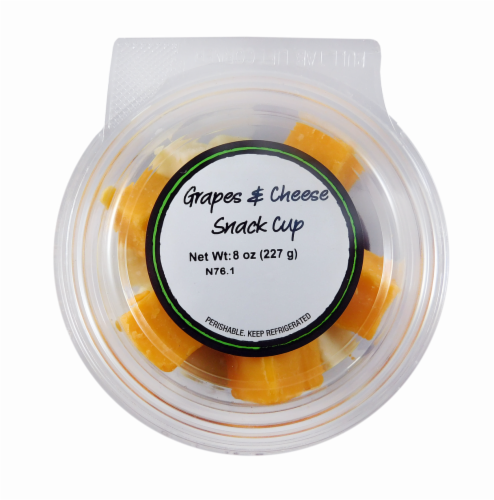 Red Grapes & Cheese Cubes Snack Cup Perspective: front