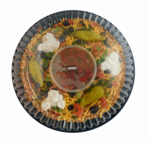 Bean Dip Platter with Salsa Perspective: front