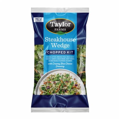 Taylor Farms® Steakhouse Wedge With Blue Cheese Dressing Chopped Salad Kit Bag Perspective: front