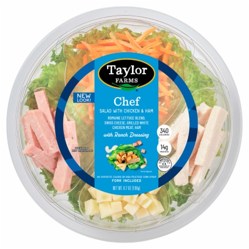 Taylor Farms® Chicken and Ham Chef Salad Bowl Perspective: front