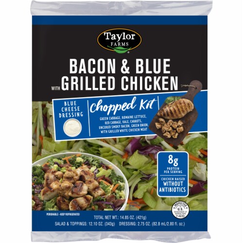Taylor Farms Bacon & Blue Grilled Chicken Chopped Salad Kit Perspective: front