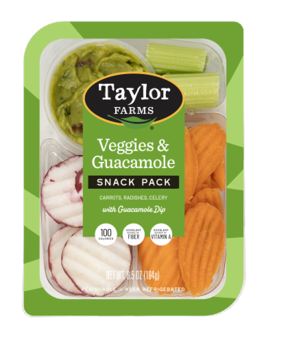 Taylor Farms® Veggies & Guacamole Snack Pack Perspective: front