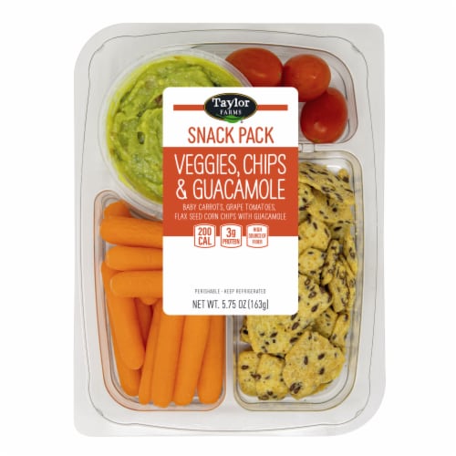 Taylor Farms® Veggies Chips & Guacamole Snack Tray Perspective: front