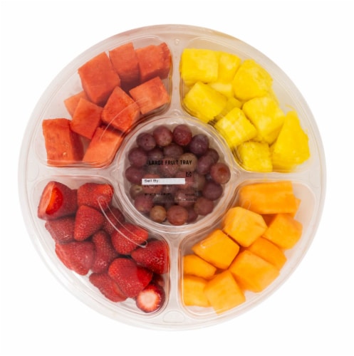 13 inch 4 Compartment Fruit Container with Dip Cup