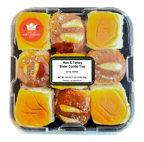 Taylor Farms Ham and Turkey Combo Slider Party Tray Perspective: front
