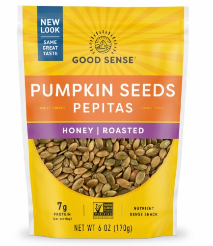 Good Sense® Honey Roasted Shelled Pumpkin Seeds (Pepitas) Perspective: front