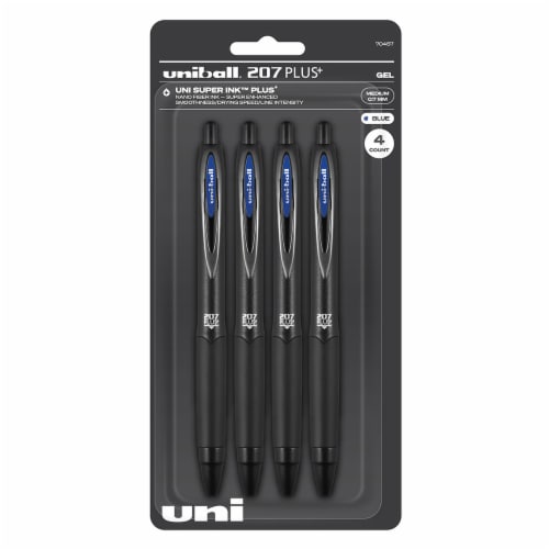 Uni-Ball® Uni Super Ink Plus Blue Gel Pen Perspective: front