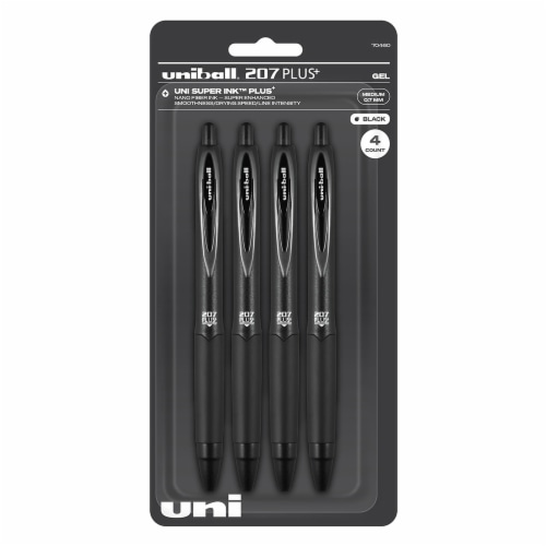 Uni-Ball® Uni Super Ink Plus Black Gel Pen Perspective: front
