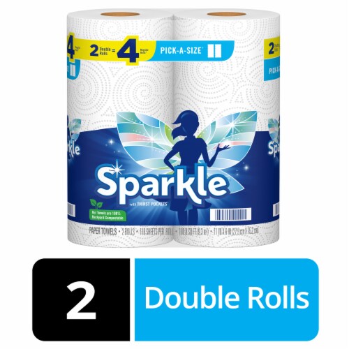 Sparkle Pick-A-Size Double Roll Paper Towels Perspective: front