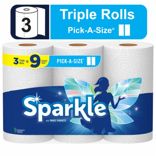 Sparkle® Pick-A-Size® Paper Towels Triple Rolls Perspective: front