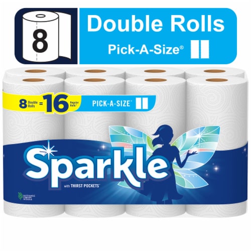 Brawny Tear-A-Square Paper Towels, Double Rolls - 8 rolls