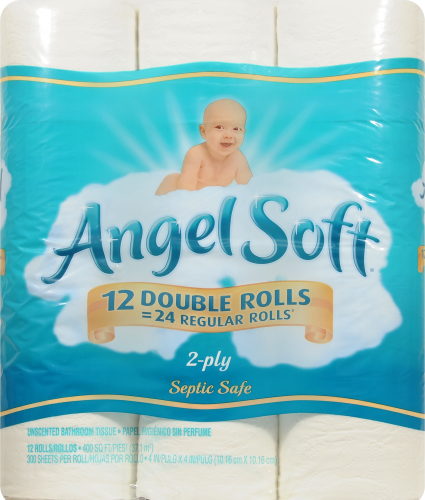 Angel Soft Double Roll Bath Tissue Perspective: front