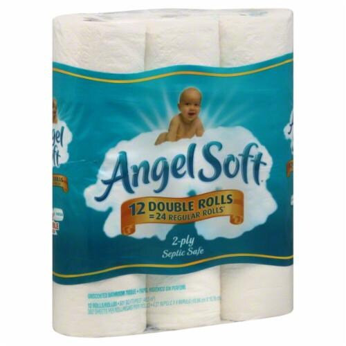 Angel Soft Double Roll Bath Tissue Perspective: front