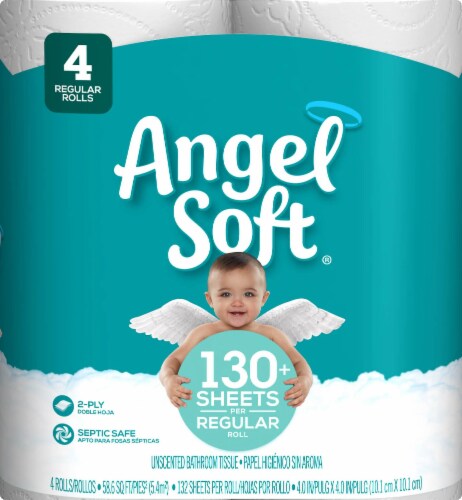 Angel Soft Bath Tissue Perspective: front