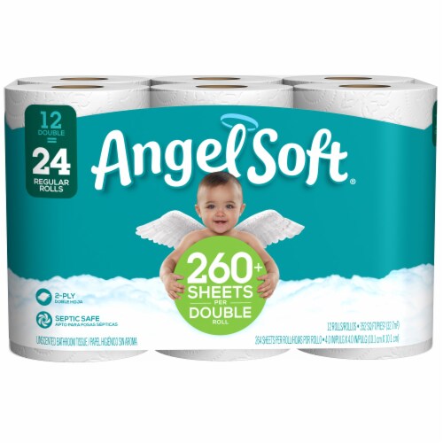 Angel Soft Double Roll Bath Tissue Perspective: front