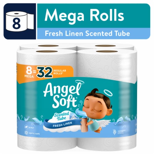 Angel Soft® Fresh Linen Scent Toilet Tissue Perspective: front