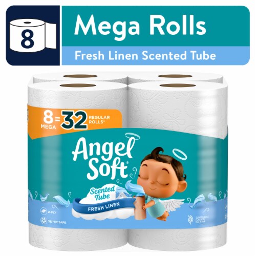 Angel Soft® Fresh Linen Scent Toilet Tissue Perspective: front
