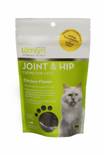 Tomlyn Joint & Hip Chicken Flavor Chews for Cats Perspective: front