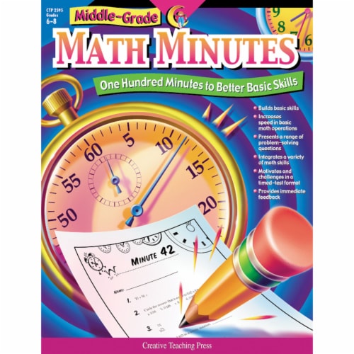 Creative Teaching Press Ctp2595 Middle-Grade Math Minutes Gr. 6-8 Perspective: front