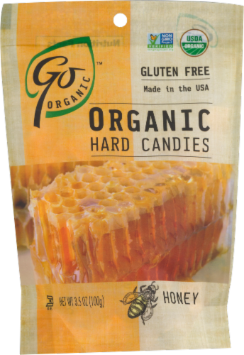 Go Naturally Organic Honey Hard Candies Perspective: front